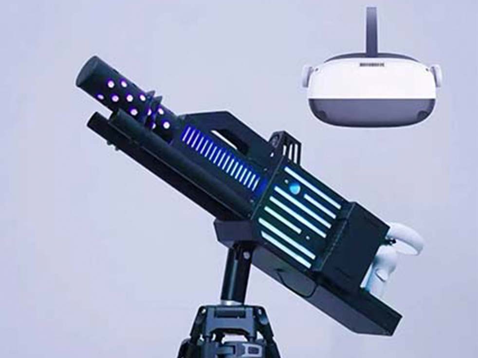 Spirit Shooter VR — pistol di tripod dengan headset VR
